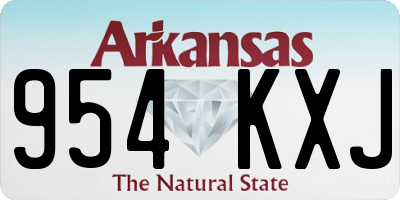 AR license plate 954KXJ