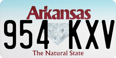 AR license plate 954KXV
