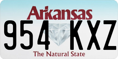 AR license plate 954KXZ