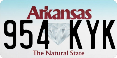 AR license plate 954KYK