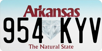 AR license plate 954KYV