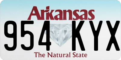 AR license plate 954KYX