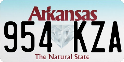 AR license plate 954KZA