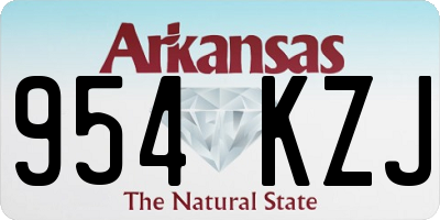AR license plate 954KZJ