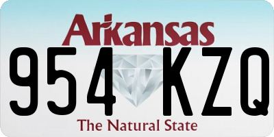 AR license plate 954KZQ