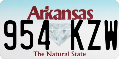 AR license plate 954KZW
