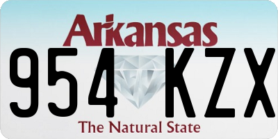 AR license plate 954KZX