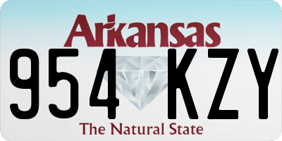 AR license plate 954KZY