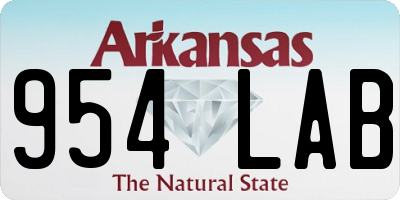 AR license plate 954LAB