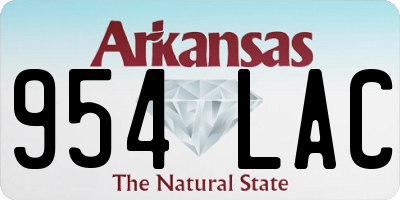 AR license plate 954LAC