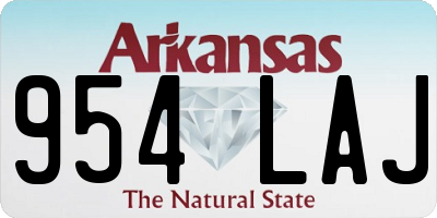 AR license plate 954LAJ