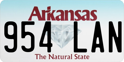 AR license plate 954LAN