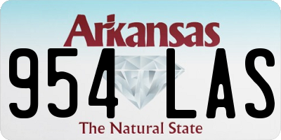 AR license plate 954LAS