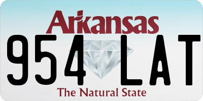 AR license plate 954LAT