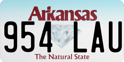AR license plate 954LAU