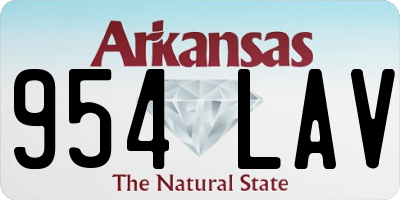 AR license plate 954LAV