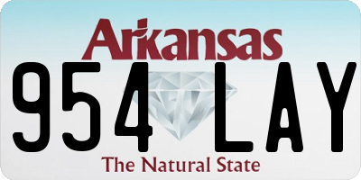 AR license plate 954LAY