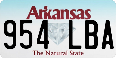 AR license plate 954LBA