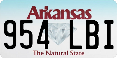AR license plate 954LBI