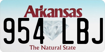 AR license plate 954LBJ