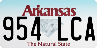AR license plate 954LCA