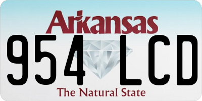 AR license plate 954LCD