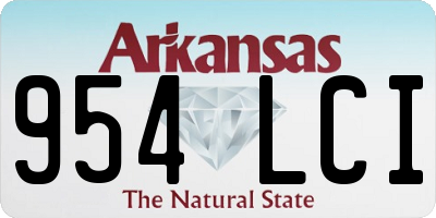 AR license plate 954LCI
