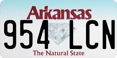 AR license plate 954LCN