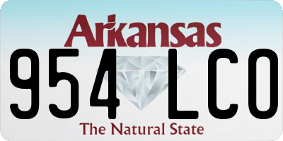 AR license plate 954LCO