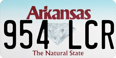 AR license plate 954LCR