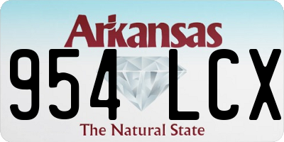 AR license plate 954LCX