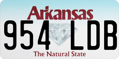 AR license plate 954LDB