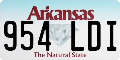 AR license plate 954LDI