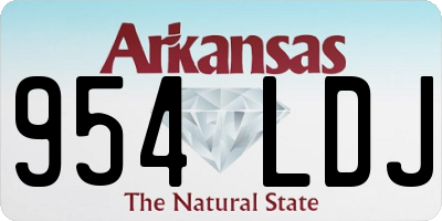 AR license plate 954LDJ