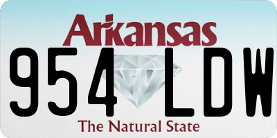 AR license plate 954LDW