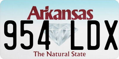 AR license plate 954LDX