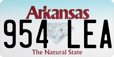 AR license plate 954LEA