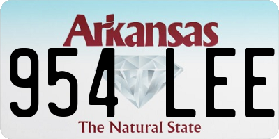 AR license plate 954LEE