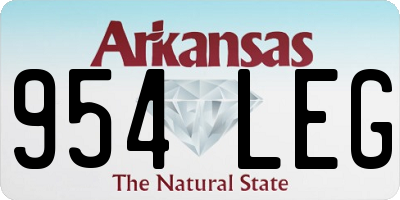 AR license plate 954LEG
