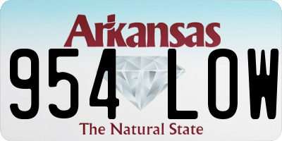 AR license plate 954LOW