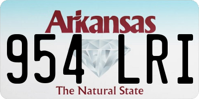 AR license plate 954LRI