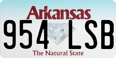 AR license plate 954LSB