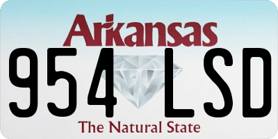 AR license plate 954LSD