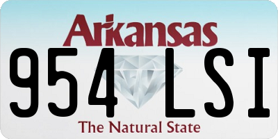 AR license plate 954LSI