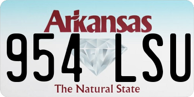AR license plate 954LSU