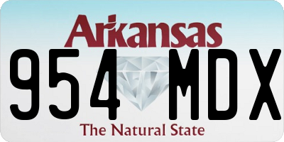 AR license plate 954MDX