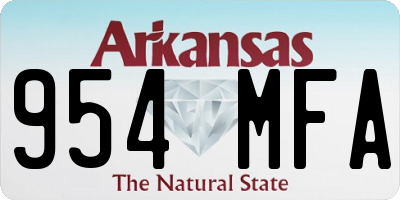 AR license plate 954MFA