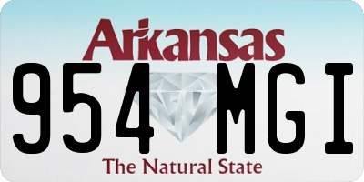 AR license plate 954MGI
