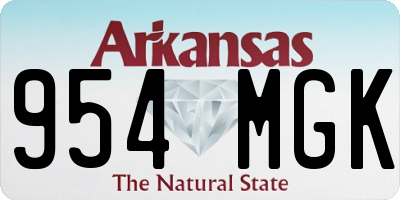 AR license plate 954MGK