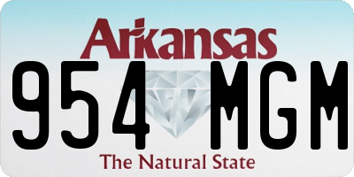AR license plate 954MGM
